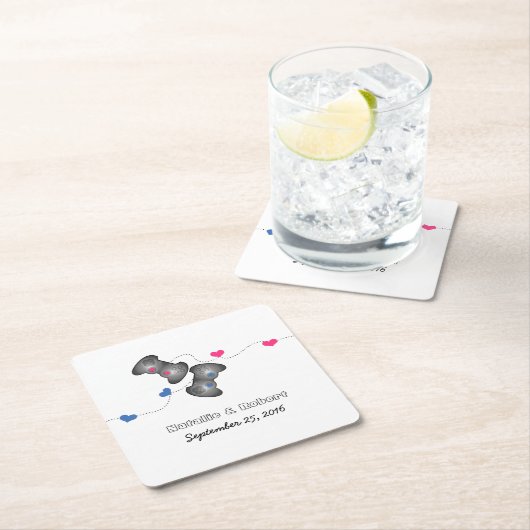 Geeky Gamers Weddenschap Papieren Onderzetters Roz (Insitu)