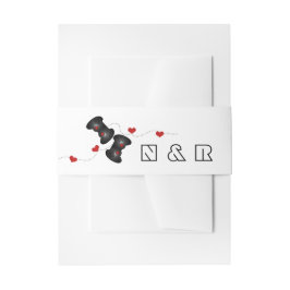 Geeky Gamers Wedding Belly Bands Dark Uitnodigingen Wikkel