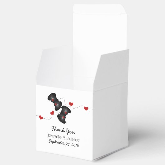 Geeky Gamers Wedding Favor Boxes Dark Bedankdoosjes (Geopend)