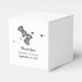 Geeky Gamers Wedding Favor Boxes Silver Paars Bedankdoosjes (Voorkant Zijde)