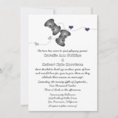 Geeky Gamers Wedding Invitation (zilver/Paars) Kaart (Voorkant)