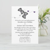 Geeky Gamers Wedding Invitation (zilver/Paars) Kaart (Staand voorkant)