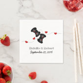 Geeky Gamers Wedding Paper Napkins Dark Servetten (Insitu)