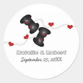 Geeky Gamers Wedding Stickers (Donker)