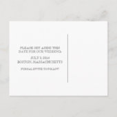 Geeky Glassen Chalkboard Save the Date Briefkaart (Achterkant)