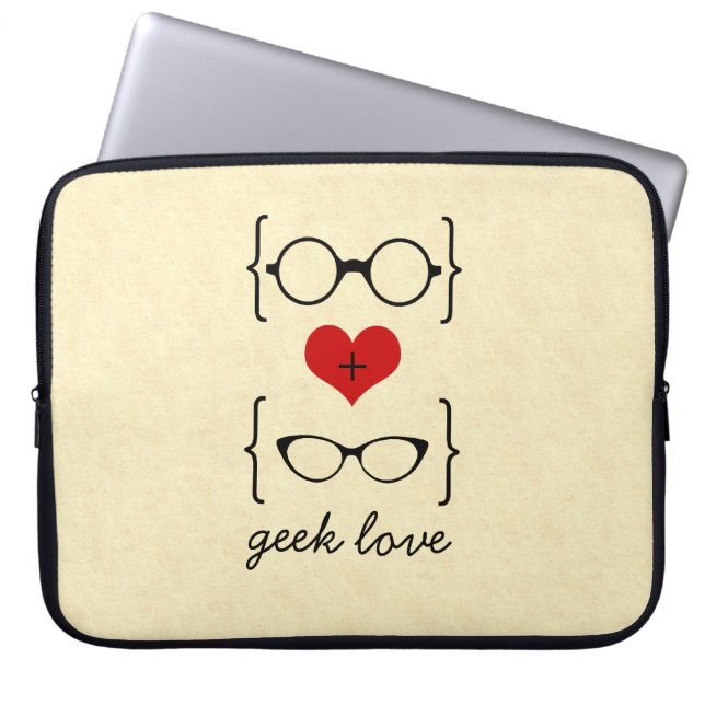 Geeky Glasses Electronics Sleeve (Voorkant)