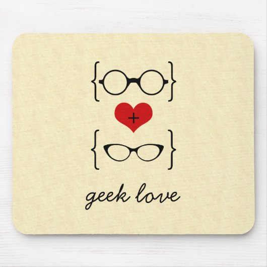 Geeky Glasses Mousepad Muismat (Voorkant)