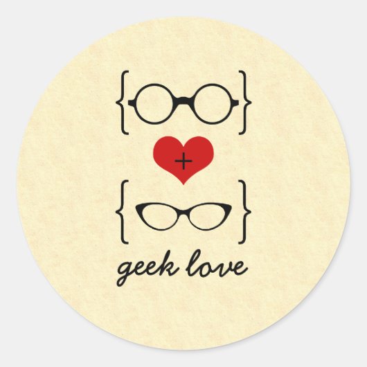 Geeky Glasses Stickers (Voorkant)