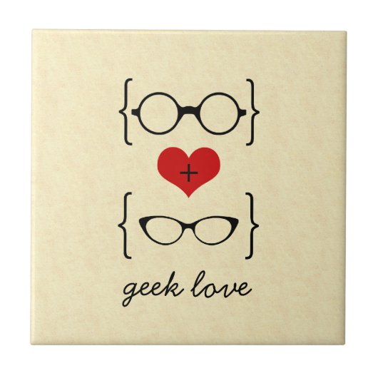 Geeky Glasses Tegel Tegeltje (Voorkant)