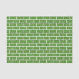 Geeky Green 8-bits Graphics Style Bricks Pattern Tissuepapier
