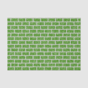 Geeky Green 8-bits Graphics Style Bricks Pattern Tissuepapier