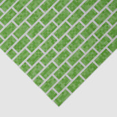 Geeky Green 8-bits Graphics Style Bricks Pattern Tissuepapier (Detail)