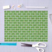 Geeky Green 8-bits Graphics Style Bricks Pattern Tissuepapier (Craft)