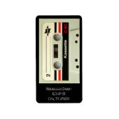 Geeky nerdy 1980s cassette retro cassette tape etiket (Voorkant)
