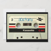 Geeky nerdy 1980s cassette retro cassette tape kaart (Voorkant)