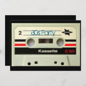 Geeky nerdy 1980s cassette retro cassette tape kaart (Voorkant / Achterkant)