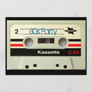 Geeky nerdy 1980s cassette retro cassette tape kaart