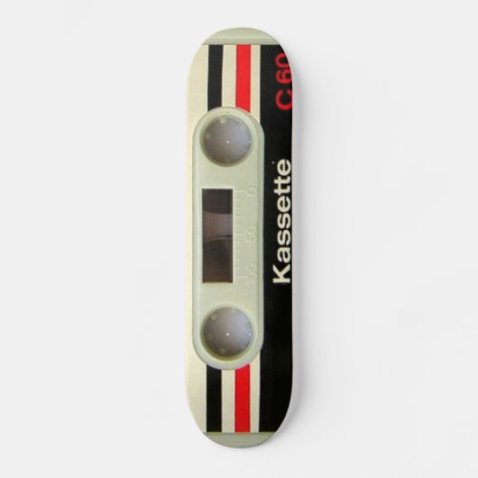 Geeky nerdy 1980s cassette retro cassette tape skateboard (Voorkant)