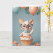 Geeky Nerdy Birthday Celebration Kaart (Gele Bloem)