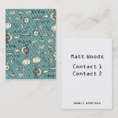 Geeky op Blue Visitekaartje (Voorkant / Achterkant)