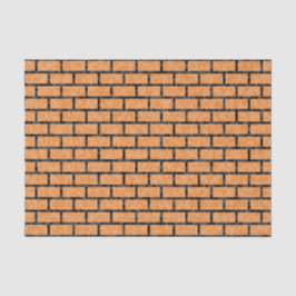 Geeky Oranje Pixelated 8-bit look Bricks Pattern Tissuepapier