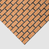 Geeky Oranje Pixelated 8-bit look Bricks Pattern Tissuepapier (Detail)