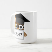 Geeky Owl met Afstudeerder Pet Klasse Afstuderen M Koffiemok (Voorkant links)