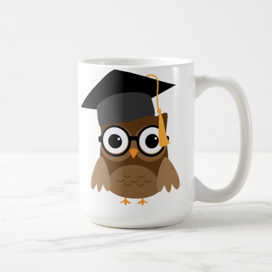 Geeky Owl met bril en Mok van de Lampvoet van de G (Rechts)