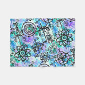 Geeky Physics en Wiskunde Symbols Fleece Deken (Voorkant (Horizontaal))