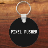 Geeky Pixel Pusher Sleutelhanger (Voorkant)