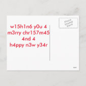 Geeky Santa Claus Emoticon Kerstmis Feestdagenkaart (Achterkant)