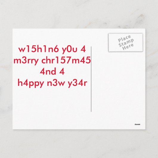 Geeky Santa Claus Emoticon Kerstmis Feestdagenkaart (Achterkant)