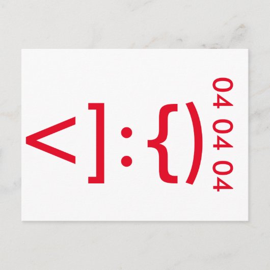 Geeky Santa Claus Emoticon Kerstmis Feestdagenkaart (Voorkant)