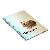 Geeky Schattig Vegan Wild Bunny Rabbit Blue Notitieboek (Rechterzijde)