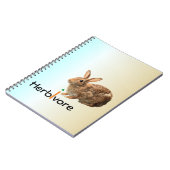 Geeky Schattig Vegan Wild Bunny Rabbit Blue Notitieboek (Linkerzijde)