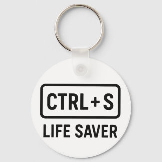 Geeky Sleutelhanger – "CTRL + S Life Saver" ontwer