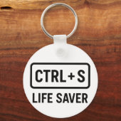 Geeky Sleutelhanger – "CTRL + S Life Saver" ontwer (Achterkant)
