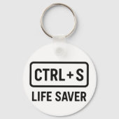 Geeky Sleutelhanger – "CTRL + S Life Saver" ontwer (Achterkant)