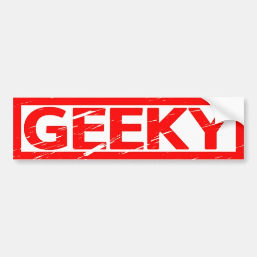 Geeky Stamp Bumpersticker (Voorkant)