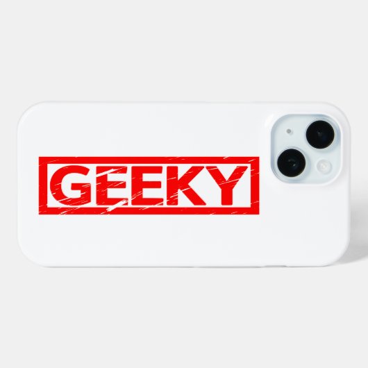 Geeky Stamp Case-Mate iPhone Case (Achterkant (horizontaal))