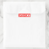 Geeky Stamp Ronde Sticker (Tas)