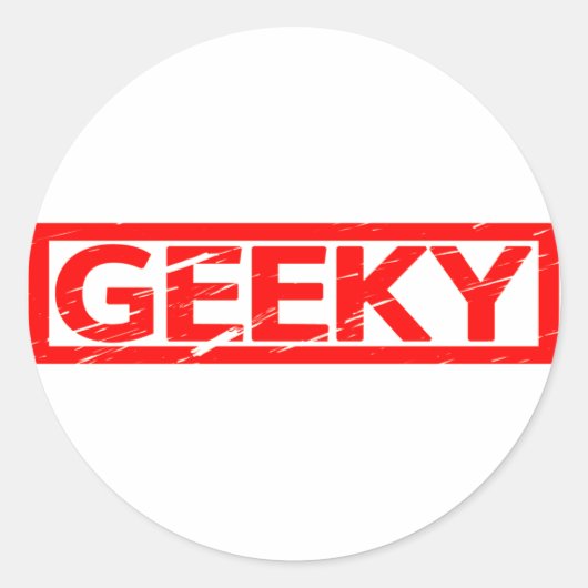 Geeky Stamp Ronde Sticker (Voorkant)