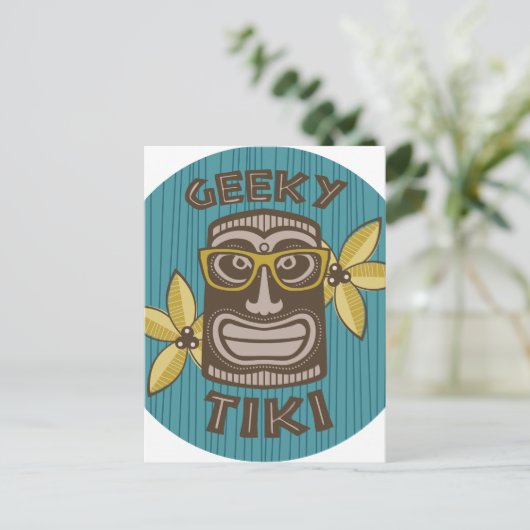 Geeky Tiki Briefkaart (Staand voorkant)