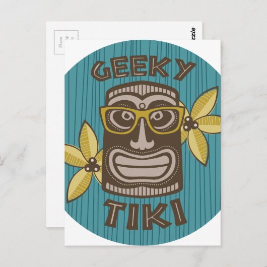Geeky Tiki Briefkaart (Voorkant / Achterkant)