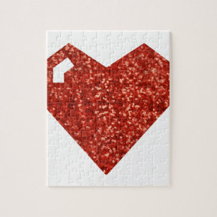 geeky Valentijnsdag hart Legpuzzel