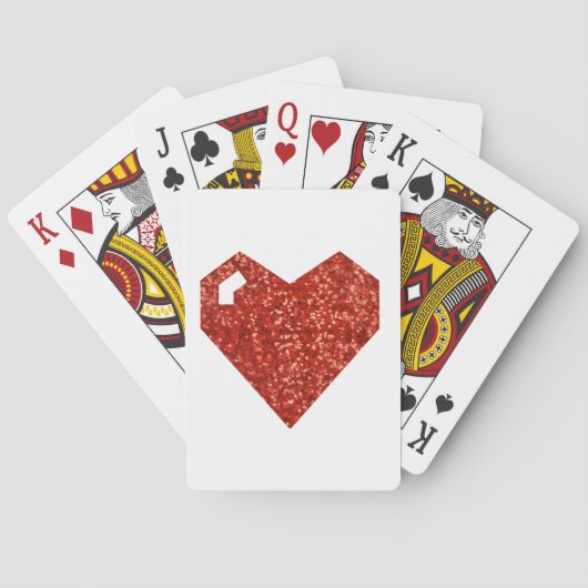 geeky Valentijnsdag hart Speelkaarten (Achterkant)