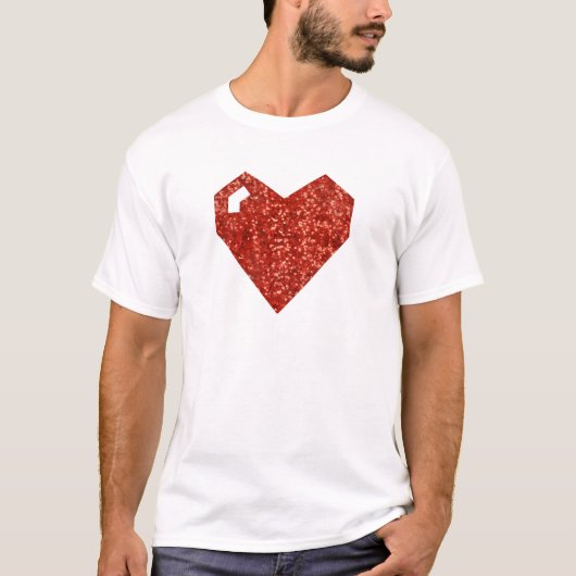 geeky Valentijnsdag hart T-shirt (Voorkant)