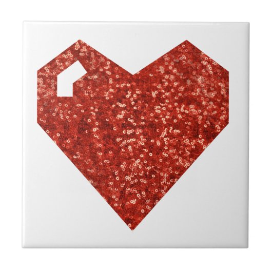 geeky Valentijnsdag hart Tegeltje (Voorkant)
