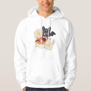 Geeky Vleermuis en Kawaii Kersentaart Hoodie