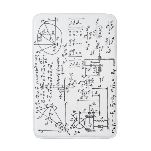 Geeky Wiskunde wiskunde Badmat (Voorkant Verticaal)